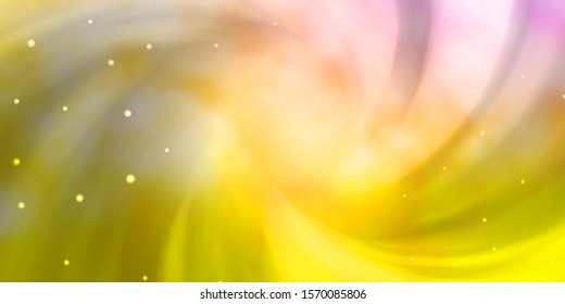 Light Pink, Yellow vector pattern with abstract stars. Colorful illustration with abstract gradient stars. Pattern for websites, landing pages.