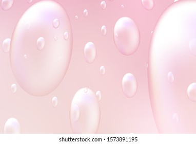 Light Pink, Yellow vector pattern with spheres. Illustration with set of shining colorful abstract circles. The pattern can be used for beautiful websites.