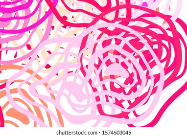 Light Pink, Yellow vector pattern with random forms. Colorful chaotic forms with gradient in modern style. Modern design for your business card.