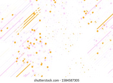 Light Pink, Yellow vector pattern with spheres. Illustration with set of shining colorful abstract circles. Pattern for beautiful websites.