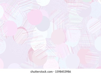 Light Pink, Yellow vector pattern with spheres. Beautiful colored illustration with blurred circles in nature style. Pattern for textures of wallpapers.