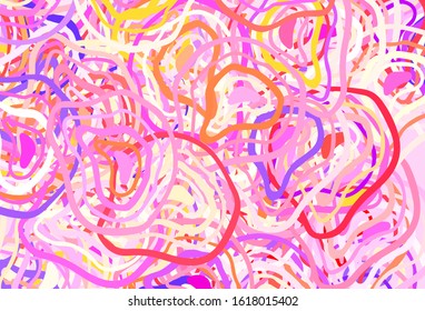 Light Pink, Yellow vector pattern with random forms. Colorful chaotic forms with gradient in modern style. Best smart design for your business.