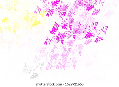 Light Pink, Yellow vector pattern with random forms. Illustration with colorful gradient shapes in abstract style. Best smart design for your business.