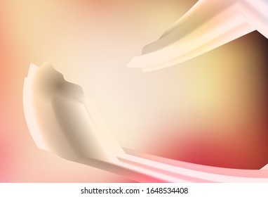 Light Pink, Yellow vector pattern with wry lines. Colorful illustration in simple style with gradient. Colorful wave pattern for your design.