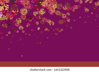 Light Pink, Yellow vector pattern with random forms. Simple colorful illustration with abstract gradient shapes. Modern design for your business card.