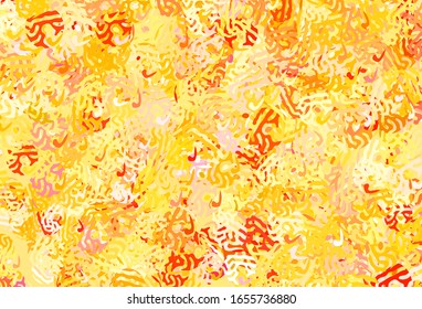 Light Pink, Yellow vector pattern with random forms. Decorative design in abstract style with random forms. Modern design for your business card.