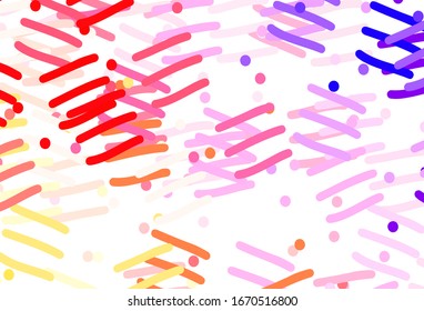 Light Pink, Yellow vector pattern with sharp lines. Modern geometrical abstract illustration with Lines. Smart design for your business advert.
