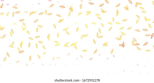 Light Pink, Yellow vector pattern with feminism elements. Colorful illustration with gradient feminism shapes. Best design to show the power of women.