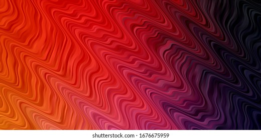 Light Pink, Yellow vector pattern with wry lines. Illustration in abstract style with gradient curved.  Pattern for websites, landing pages.