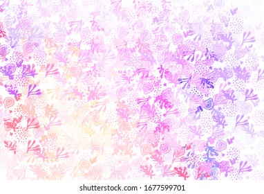 Light Pink, Yellow vector pattern with random forms. Decorative design in abstract style with random forms. Elegant design for wallpapers.