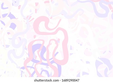 Light Pink, Yellow vector pattern with curved lines. An elegant bright illustration with gradient. Brand new design for your ads, poster, banner.