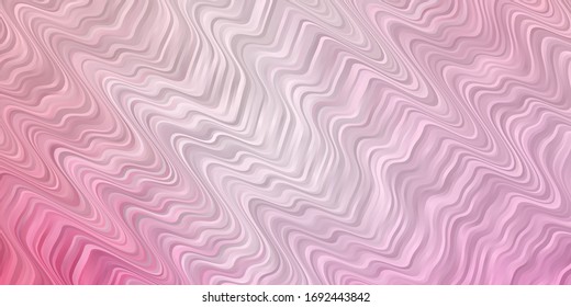 Light Pink, Yellow vector pattern with curves. Colorful abstract illustration with gradient curves. Best design for your ad, poster, banner.