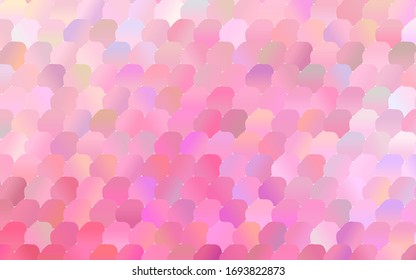 Light Pink, Yellow vector pattern with colored spheres. Geometric sample of repeating circles on white background in halftone style.