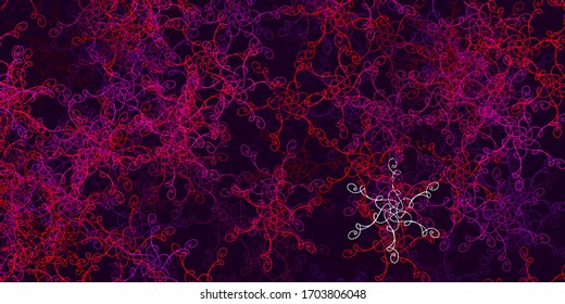 Light Pink, Yellow vector pattern with wry lines. Colorful illustration, which consists of curves. Pattern for ads, commercials.