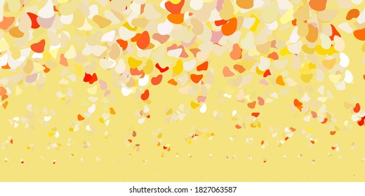 Light pink, yellow vector pattern with abstract shapes. Simple design in abstract style with gradient forms. Simple illustration for your web site.