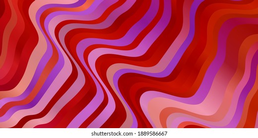 Light Pink, Yellow vector pattern with curved lines. Bright sample with colorful bent lines, shapes. Best design for your posters, banners.