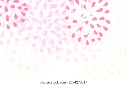 Light Pink, Yellow vector pattern with random forms. Decorative design in abstract style with random forms. Best smart design for your business.