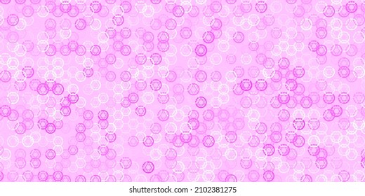 Light Pink, Yellow vector pattern with magic elements. Colorful mystic symbols with a gradient in ancient style. Best design halloween events.