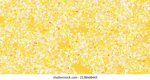 Light pink, yellow vector pattern with colored snowflakes. Abstract gradient colorful snowflakes and snow elements. Xmas design for business.