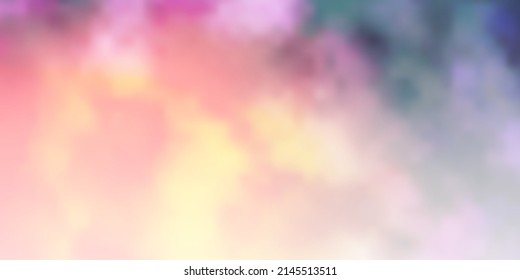 Light Pink, Yellow vector pattern with clouds. Abstract illustration with colorful gradient clouds. Pattern for your booklets, leaflets.