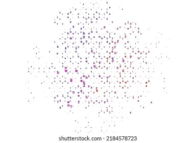 Light Pink, Yellow vector pattern with ABC symbols. Colored alphabet signs with gradient on white background. The pattern can be used for ad, booklets, leaflets of education.