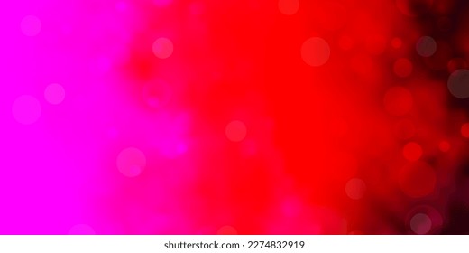 Light Pink, Yellow vector pattern with circles. Abstract colorful disks on simple gradient background. New template for your brand book.