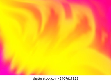 Light Pink, Yellow vector pattern with curved circles. A vague circumflex abstract illustration with gradient. New composition for your brand book.