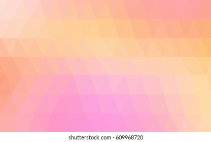 Light Pink, Yellow vector Pattern.  triangular template. Geometric sample. Repeating routine with triangle shapes. New texture for your design. Pattern can be used for background.