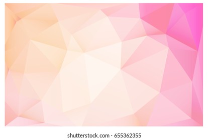 Light Pink, Yellow vector Pattern.  triangular template. Geometric sample. Repeating routine with triangle shapes. New texture for your design. Pattern can be used for background.