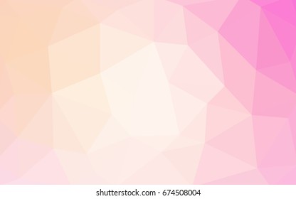 Light Pink, Yellow vector Pattern.  triangular template. Geometric sample. Repeating routine with triangle shapes. New texture for your design. Pattern can be used for background.