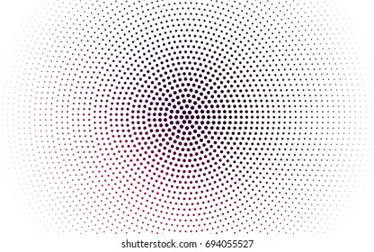 Light Pink, Yellow vector pattern with colored spheres. Geometric sample of repeating circles on white background in halftone style.
