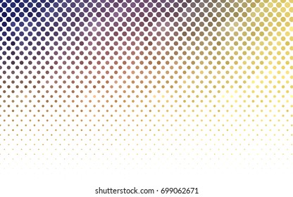 Light Pink, Yellow vector pattern with colored spheres. Geometric sample of repeating circles on white background in halftone style.