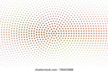 Light Pink, Yellow vector pattern of geometric circle shapes. Colorful mosaic banner. Geometric background with colored disks.