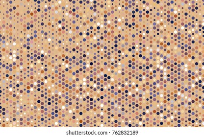 Light Pink, Yellow vector pattern with colored spheres. Geometric sample of repeating circles on white background in halftone style.