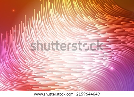 Light Pink, Yellow vector pattern with wry lines. Shining colorful illustration in simple curve style. Pattern for your design.