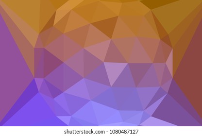 Light Pink, Yellow vector polygon abstract backdrop with a gem in a centre. Colorful abstract illustration with triangles. Best triangular design for your business.