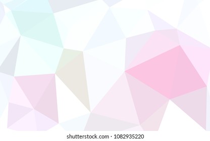 Light Pink, Yellow vector polygon abstract backdrop. Colorful abstract illustration with triangles. Pattern for a brand book's backdrop.