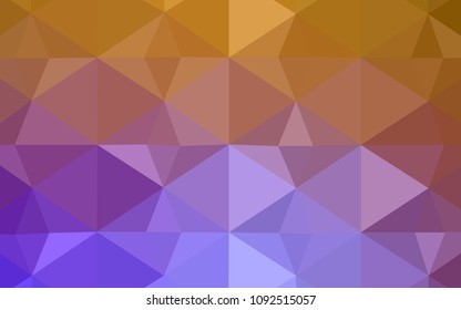 Light Pink, Yellow vector polygon abstract layout. Polygonal abstract illustration with gradient. A new texture for your web site.