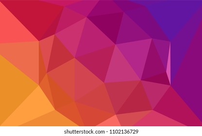 Light Pink, Yellow vector polygon abstract layout. A sample with polygonal shapes. Triangular pattern for your design.