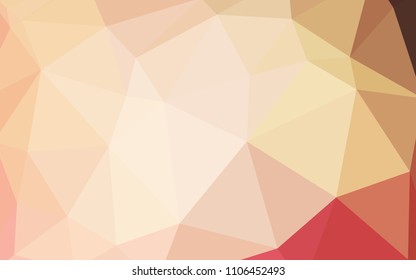Light Pink, Yellow vector polygon abstract background. Colorful illustration in polygonal style with gradient. A new texture for your web site.