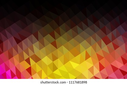 Light Pink, Yellow vector polygon abstract layout. An elegant bright illustration with gradient. The polygonal design can be used for your web site.