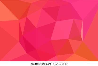 Light Pink, Yellow vector polygon abstract background. Polygonal abstract illustration with gradient. A new texture for your web site.