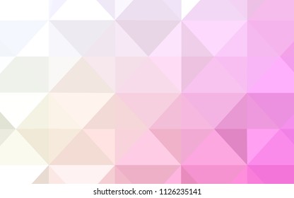 Light Pink, Yellow vector polygon abstract layout. Polygonal abstract illustration with gradient. A new texture for your web site.