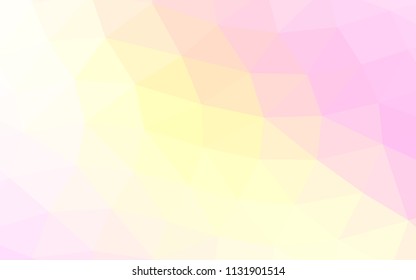Light Pink, Yellow vector polygon abstract polygon abstract. A vague abstract illustration with gradient. The template can be used as a background for cell phones.