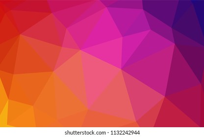 Light Pink, Yellow vector polygon abstract background. Creative illustration in halftone style with triangles. Template for cell phone's backgrounds.