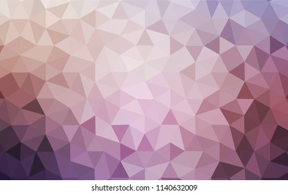 Light Pink, Yellow vector polygon abstract background. Creative geometric illustration in Origami style with gradient. Completely new template for your banner.