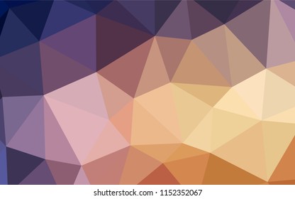 Light Pink, Yellow vector polygon abstract background. Shining colorful illustration with triangles. Template for cell phone's backgrounds.