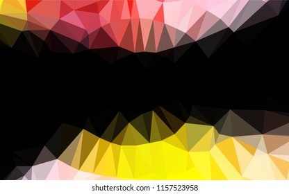 Light Pink, Yellow vector polygon abstract background. Glitter abstract illustration with an elegant design. A completely new design for your business.