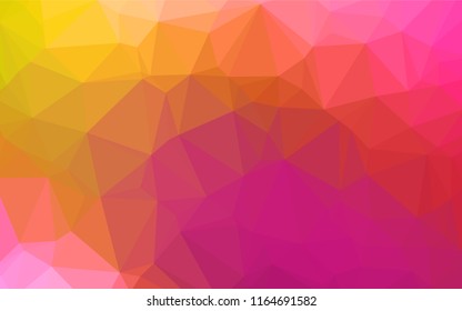 Light Pink, Yellow vector polygon abstract background. Creative geometric illustration in Origami style with gradient. The completely new template can be used for your brand book.