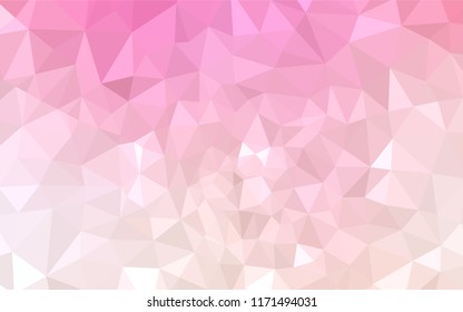 Light Pink, Yellow vector polygon abstract background. Elegant bright polygonal illustration with gradient. Polygonal design for your web site.